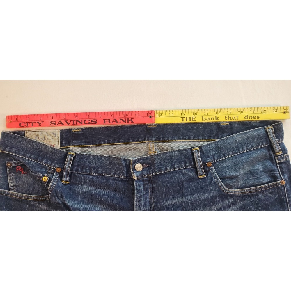 Polo Ralph Lauren Jeans Mens Size 46B x 30 Blue Hampton Straight Measure 46 X 27 - Picture 6 of 12
